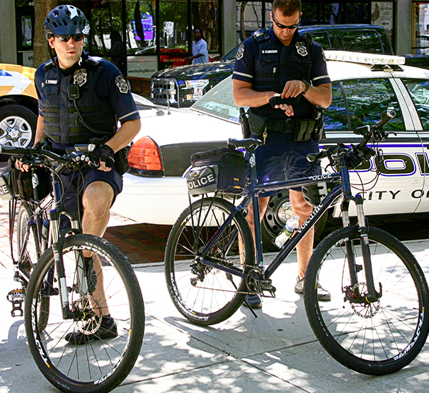 community police on bikes