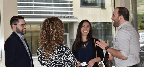 business people at networking event