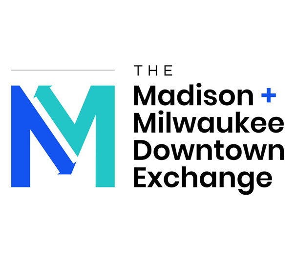 The Madison + Milwaukee Downtown Exchange logo