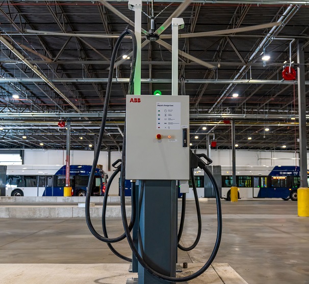 Metro Transit satellite bus facility, charging station