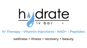 Hydrate IV Bar logo with tagline